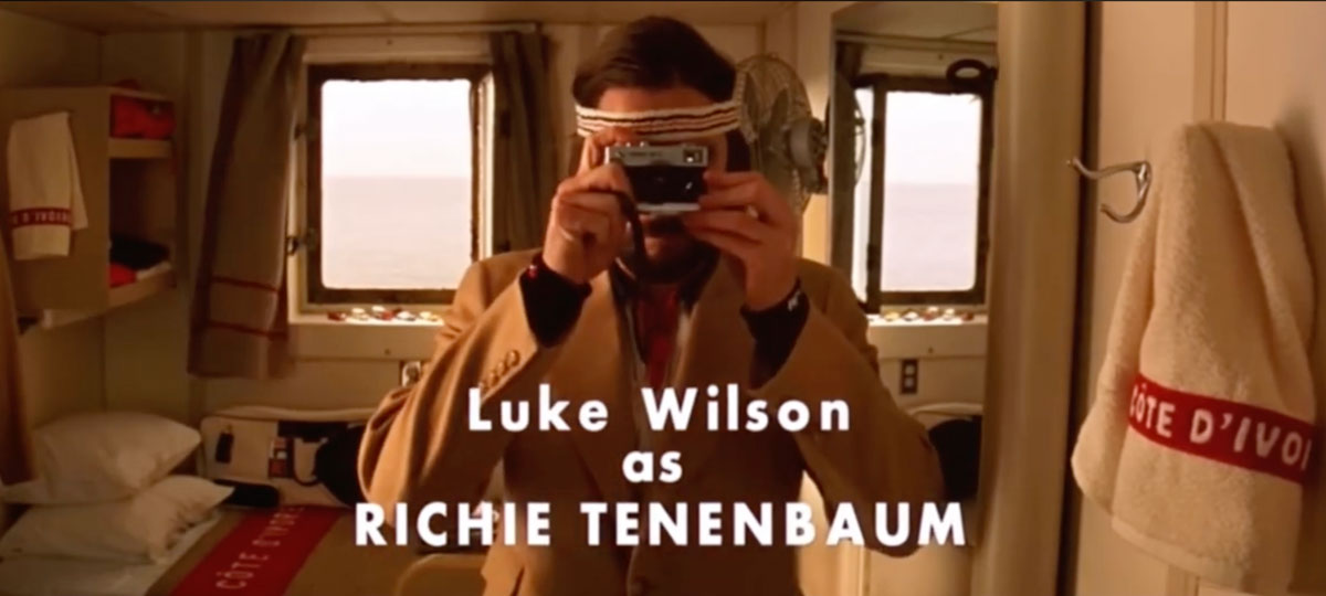 Screenshot from The Royal Tenenbaums featuring the Futura typeface.