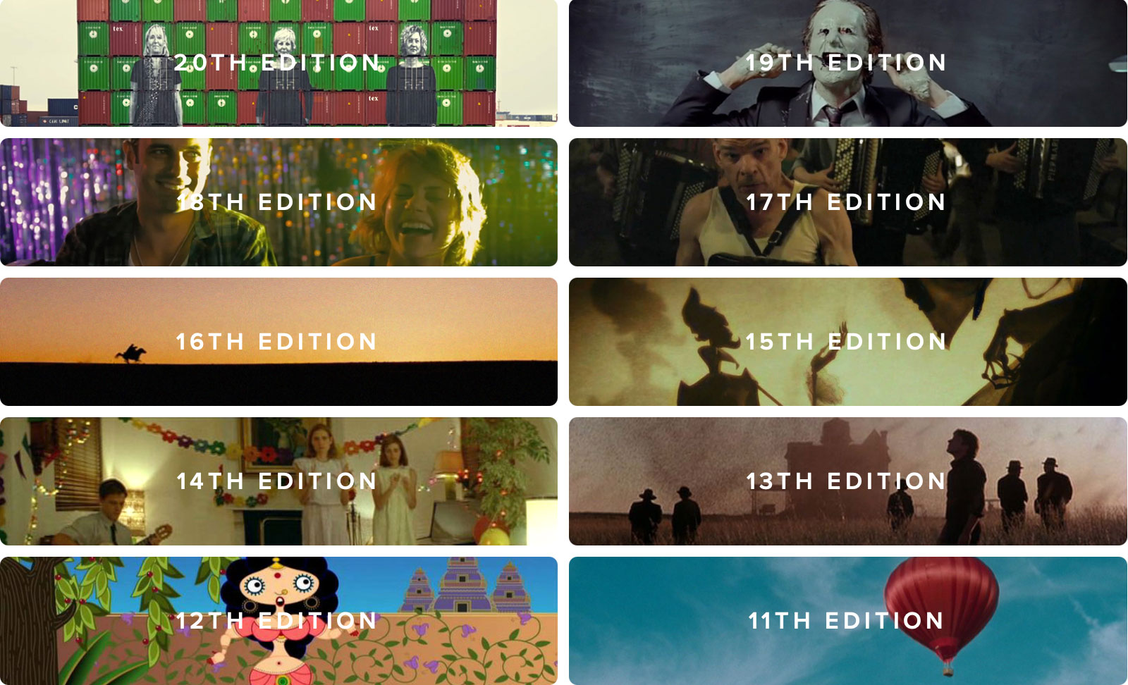 Snapshot of homepage for Chris E’s Movie Clip Party