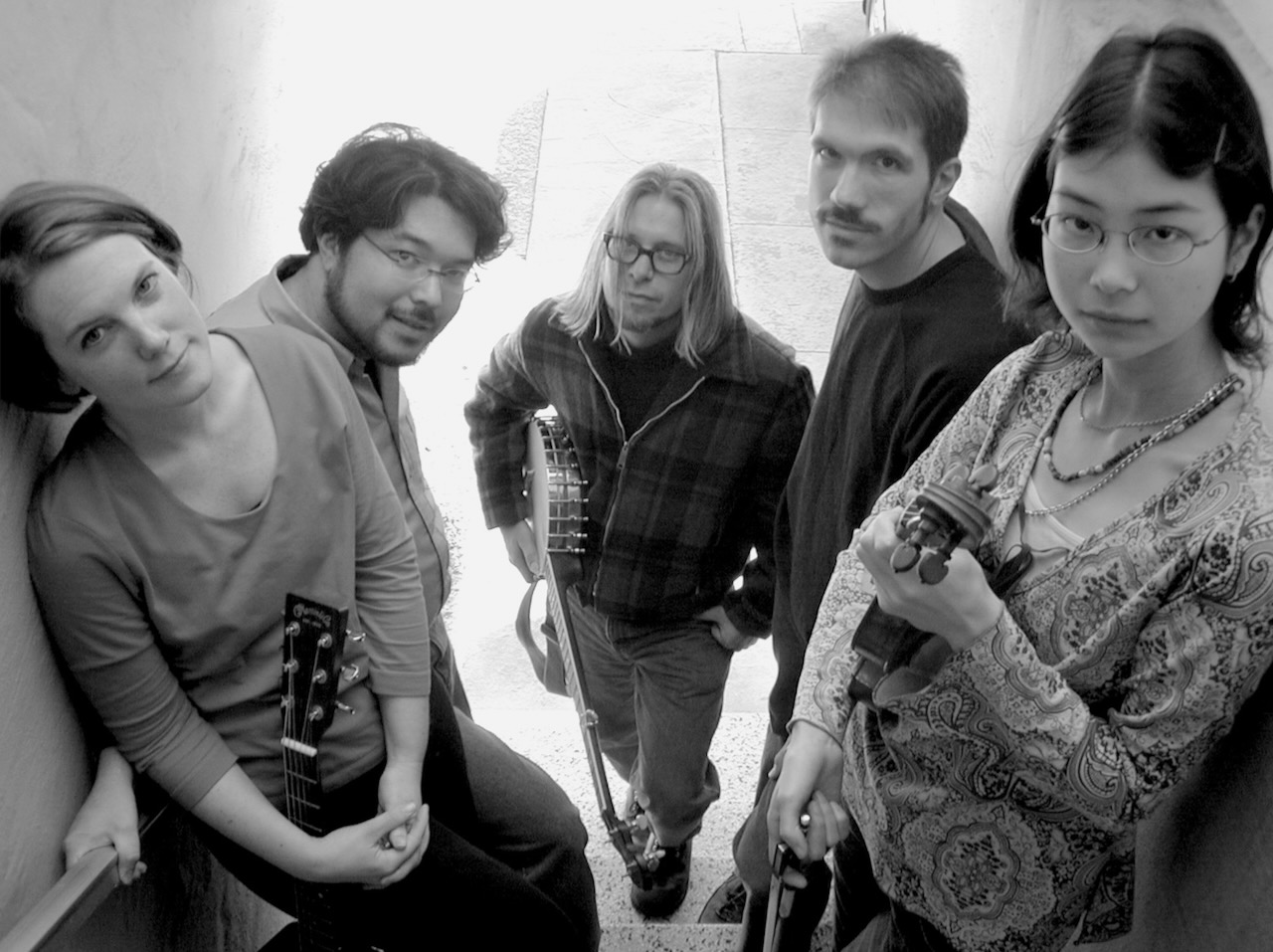2003 Promotional photo for All Wrecked Up. Christa Dahlstrom, Chris Ereneta, Matt Knoth, Mike Brown, Annie Staninec
